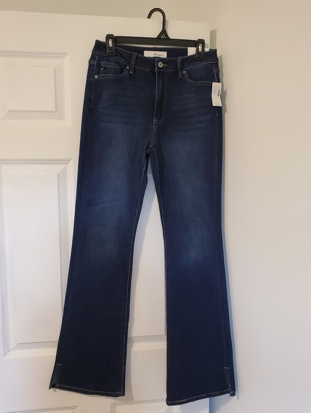 NEW High Rise Dark Wash Flare Jeans Size 9 28 Waist NWT Kancan